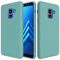 Silikónový kryt Liquid pre Samsung Galaxy A8 Plus (2018) - tyrkysový