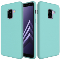 Silikónový kryt Liquid pre Samsung Galaxy A8 (2018) - tyrkysový
