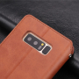 Azns Kožené flipové puzdro pre Samsung Galaxy Note 8 - hnedé