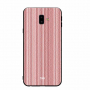 Nxe plastový kryt pruhy pre Samsung Galaxy J6 Plus - ružový