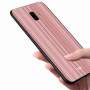 Nxe plastový kryt pruhy pre Samsung Galaxy J6 Plus - ružový