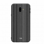 Nxe plastový kryt pruhy pre Samsung Galaxy J6 Plus - čierny