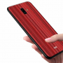 Nxe plastový kryt pruhy pre Samsung Galaxy J6 Plus - červený