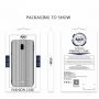 Nxe plastový kryt pruhy pre Samsung Galaxy J6 Plus - sivý