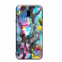 Nxe Plastový kryt abstrakt tmavý pre Samsung Galaxy J6 Plus - farebný