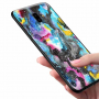 Nxe Plastový kryt abstrakt tmavý pre Samsung Galaxy J6 Plus - farebný