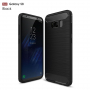 Plastový kryt s brúsenou textúrou pre Samsung Galaxy S8 - čierny