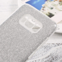 Plastový trblietavý kryt 3v1 pre Samsung Galaxy S8 - strieborný