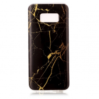 Plastový kryt mramor pre Samsung Galaxy S8 - zlatočierny