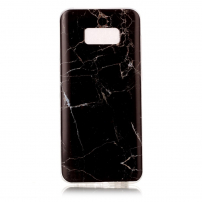 Plastový kryt mramor pre Samsung Galaxy S8 Plus - čierny