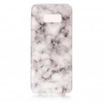 Plastový kryt mramor pre Samsung Galaxy S8 Plus - biely