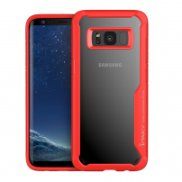 Ipaky plastový kryt s rámčekom pre Samsung Galaxy S8 Plus - červený