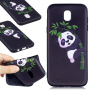 Plastový kryt panda pre Samsung Galaxy J5 (2017) - čierny