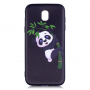 Plastový kryt panda pre Samsung Galaxy J5 (2017) - čierny