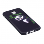 Plastový kryt panda pre Samsung Galaxy J5 (2017) - čierny
