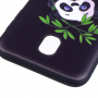 Plastový kryt panda pre Samsung Galaxy J5 (2017) - čierny