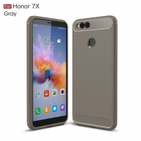 Odolný kryt s brúsenou textúrou pre Honor 7X - sivý