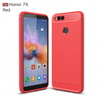 Odolný kryt s brúsenou textúrou pre Honor 7X - červený