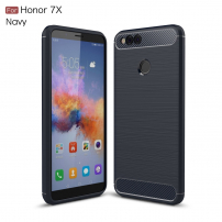 Odolný kryt s brúsenou textúrou pre Honor 7X - tmavomodrý