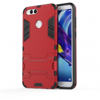 Superodolný kryt so stojančekom pre Honor 7X - červený