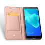 Dux Ducis Skin Pro kožené flipové puzdro pre Honor 7S - ružovo-zlaté