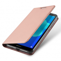Dux Ducis Skin Pro kožené flipové puzdro pre Honor 7S - ružovo-zlaté