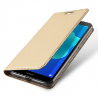 Dux Ducis Skin Pro kožené flipové puzdro pre Honor 7S - zlaté