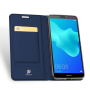 Dux Ducis Skin Pro kožené flipové puzdro pre Honor 7S - tmavomodré