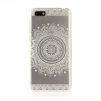 Plastový kryt biela mandala pre Honor 7S - transparentný