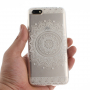 Plastový kryt biela mandala pre Honor 7S - transparentný