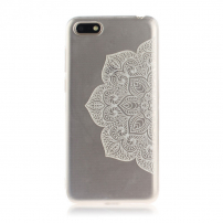 Plastový kryt biely lotus pre Honor 7S - transparentný
