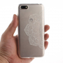 Plastový kryt biely lotus pre Honor 7S - transparentný