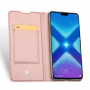 Dux Ducis Skin Pro kožené flipové puzdro pre Honor 8X - ružovo-zlaté