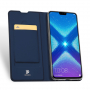 Dux Ducis Skin Pro kožené flipové puzdro pre Honor 8X - tmavomodré