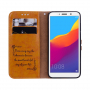 Enkay Kožené flipové puzdro pre Honor 7S - hnedé