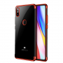 Cafele plastový kryt číry s rámčekom pre Xiaomi Mi 8 - červený