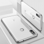 Cafele plastový kryt číry s rámčekom pre Xiaomi Mi 8 - strieborný