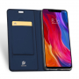 Dux Ducis Skin Pro kožené flipové puzdro pre Xiaomi Mi 8 - modré