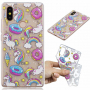 Plastový kryt jednorožce a donuty pre Xiaomi Mi 8 - transparentný