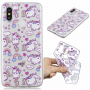 Plastový kryt jednorožce pre Xiaomi Mi 8 - transparentný
