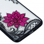 Plastový kryt malá kvetina s čipkou pre Xiaomi Mi 8 - čierny