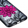 Plastový kryt veľká kvetina s čipkou pre Xiaomi Mi 8 Lite - čierny
