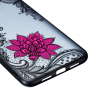 Plastový kryt malá kvetina s čipkou pre Xiaomi Mi 8 Lite - čierny