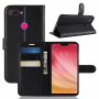 Litchi kožené flipové puzdro pre Xiaomi Mi 8 Lite - čierne