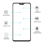 Enkay Tvrdené sklo 3D pre Xiaomi Mi 8 Lite - čierne