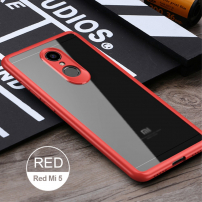 Ipaky ochranný kryt z kombinácie TPU a plexiskla pre Xiaomi Redmi 5 - červený