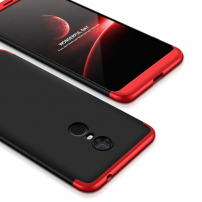 GKK zadný kryt s ochranou hrán pre Xiaomi Redmi Note 5 - červenočierny