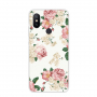 Ochranný plastový kryt ružové kvetiny pre Xiaomi Mi A2 - biely