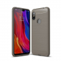 Ochranný kryt s brúsenou textúrou pre Xiaomi Redmi Note 6 Pro - sivý