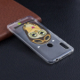 Ochranný mäkký kryt sova s listom pre Xiaomi Redmi Note 6 Pro - transparentný